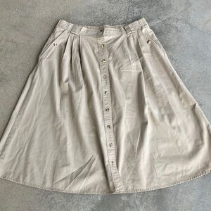 Cabin Creek Khaki Button Down Maxi Skirt, 16